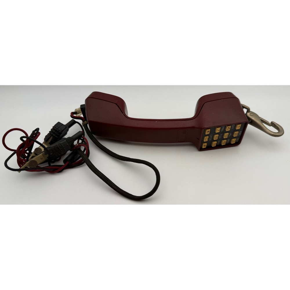 Walker Equipment Lineman Test Set Telephone Butt Set Maroon Red Untested
